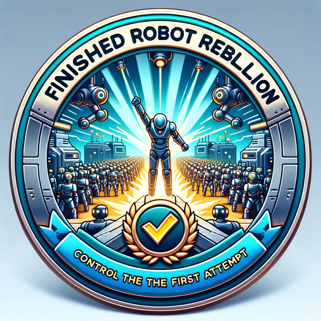 Finished Robot Rebellion: Control the Machines on the first attempt